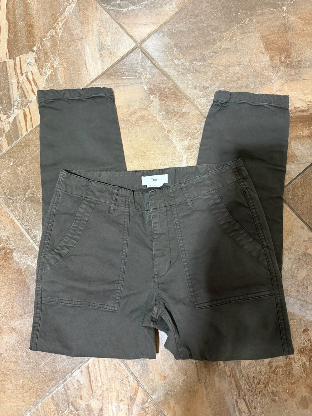 TNA Olive Green Straight-Leg Chinos